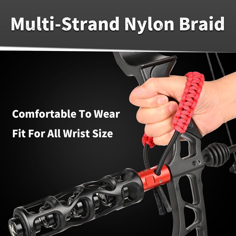 SP.G Archery Bow Wrist Sling - Bow Wrist Strap with Quick Disconnect, Compound Bow Wrist Sling Adjustable Bow Strap for Recurve Compound Bow Hunting Targeting Accessories - Image 4